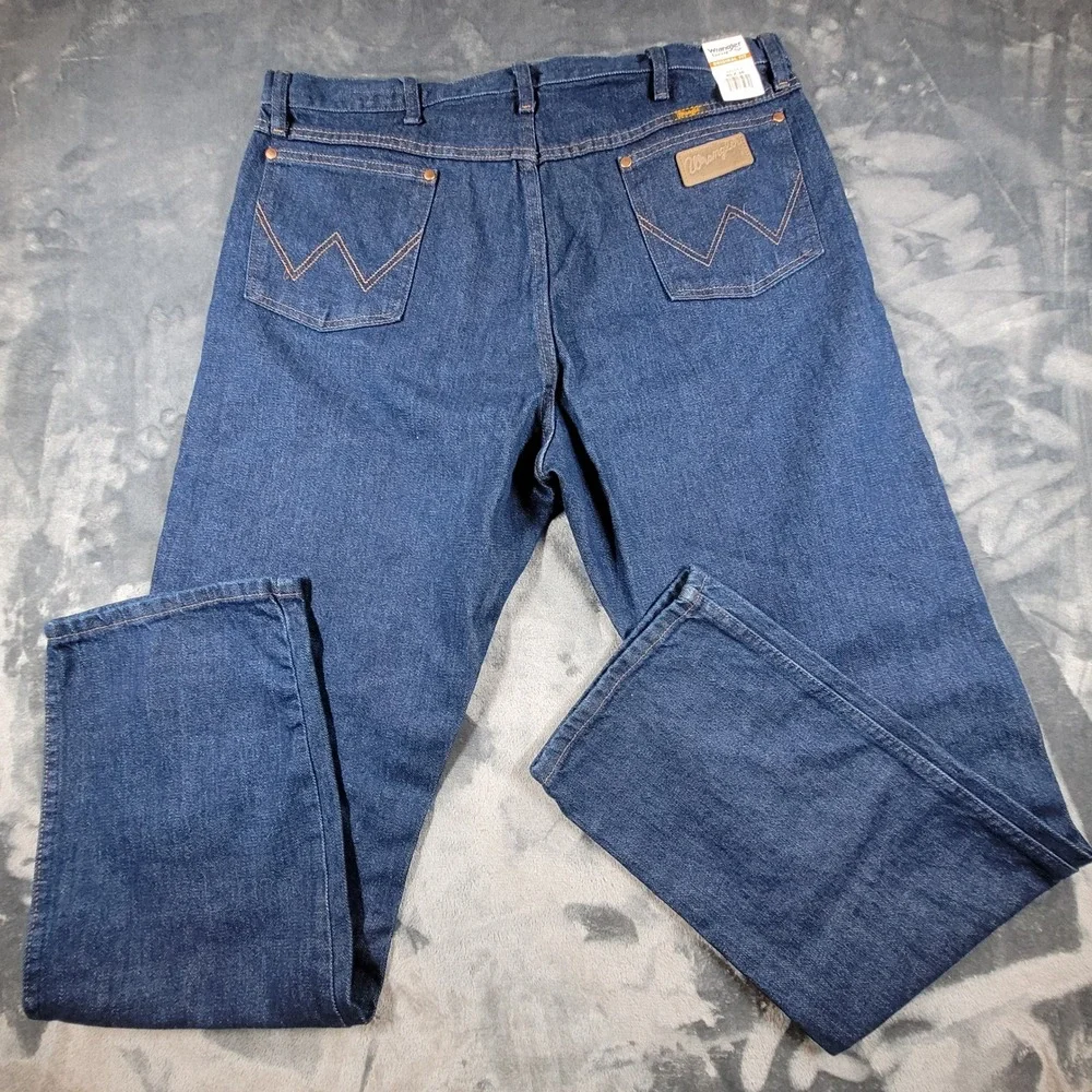 Wrangler Cowboy Cut Original Fit‎ Jeans Mens 40x34 Blue Denim 13MWZPW New